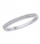 Princess Cut Diamond Anniversary Wedding Band Stackable Ring in Sterling Silver (1/10 cttw) - CZ117KLX8SP