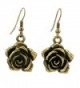 Flower Rose Dangle Earrings Fashion Jewelry - CD110UTCCX1