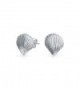 Bling Jewelry Nautical Cockle Shell Stud Earrings 925 Sterling Silver 14mm - CK11FTFYIYR
