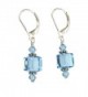 Sterling Silver Leverback Earrings 8mm Cube Made with Swarovski Crystals - CC11G6DGXLH