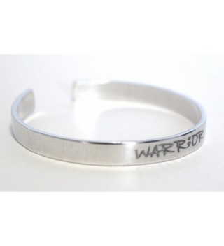 WARRIOR Bracelet Handstamped Aluminum Semicolon