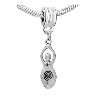 Venus of Willendorf Fertility Goddess Pregnancy Dangle Charm Bead for Snake Chain Charm Bracelets - C6121D2H9OF