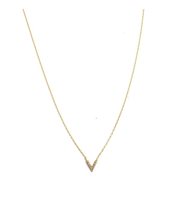 HONEYCAT Crystal Necklace Minimalist Delicate - Gold - CZ12N22440W