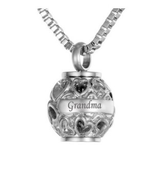 VALYRIA Cremation Necklace Keepsake Memorial - Silver Tone - CP12NH5DD5L