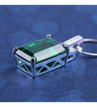 ANGG Emerald Necklace Pendant Sterling in Women's Pendants