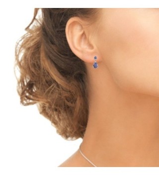 Sterling Simulated Tanzanite Teardrop Earrings in Women's Drop & Dangle Earrings