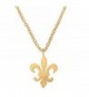 Altitude Boutique Fleur De Lis Pendant Necklace (Silver- Gold) - Gold - CU189206YAD