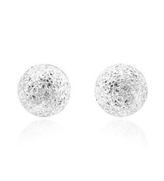 5 mm Stardust Ball .925 Sterling Silver Stud Earrings - CC11OK6XAP3