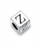 Bling Jewelry 925 Sterling Silver Block Letter Z Bead Charm - CY115668FF7