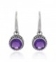 Sterling Silver Vintage Amethyst Earrings