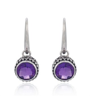 Sterling Silver Vintage Amethyst Earrings