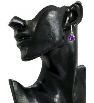 Sterling Silver Vintage Amethyst Earrings in Women's Drop & Dangle Earrings