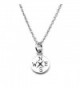 Sterling Silver Compass Pendant Necklace - Simple Compass - C412NAGXGGU