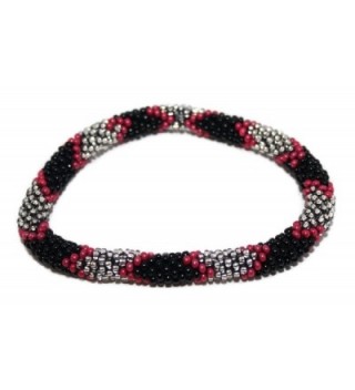 Crochet Bracelet Glass Seed Bead Bracelet Roll on Bracelet Nepal Bracelet SB366 - C712NZF7L3J