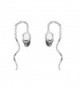 EleQueen 925 Sterling Silver Vintage Inspired Gothic Skull Chain Ear Threader Drop Earrings - CH184HSSS4H