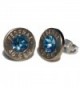 .40 S&W Bullet Earrings with Swarovski Aqua Crystal. Brand New! - CR11ZX94PRT