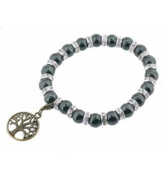 Magnetic Stretch Black Simulated Hematite Bracelet - CI11KRRAPVL