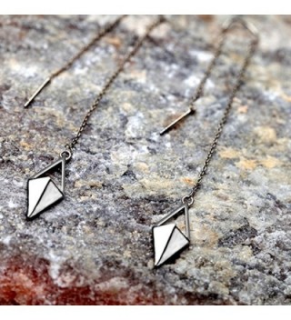 Threader Earring Chandelier Triangle Crystal in Women's Drop & Dangle Earrings