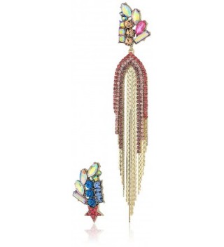 Betsey Johnson Colorful Multi-Stone Mismatch Drop Earrings - CX1876CXX2Q