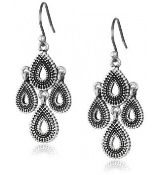 Lucky Brand Womens Blue Moon Moveable Tribal Chandelier Earrings - Silver - CW11GM8J5H5