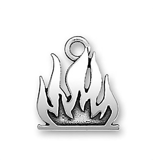 Corinna-Maria 925 Sterling Silver Flame Charm Fire - CW11IQ1FHT1