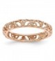 Rose Gold Tone Plated Sterling Silver Stackable 3.5mm Celtic Knot Band - CB12JRLJBU9