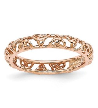 Rose Gold Tone Plated Sterling Silver Stackable 3.5mm Celtic Knot Band - CB12JRLJBU9