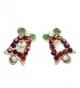 Penderie Lovely Little Rhinestone Jingle Bells Stud Earrings- 1 Pair- with Free Gift Box - CM1282B1B8P