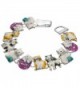 Kitty Cat Friends Yellow Purple Tennis Bracelet by Jewlery Nexus - CY1880LR7G0