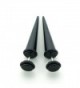 Solid Black Acrylic Tapers Cheaters in Women's Stud Earrings