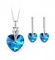 T400 Jewelers Swarovski Elements Necklace - Blue - C31802DQ2ZW