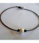 Seasidepearls30A Pearl and AAA Black Leather Choker/Necklace 16 inches Top Seller - CF124QVU9EH