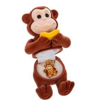 Children's Monkey Pendant Necklace in Matching Jewelry Gift Box - CP11CS31RQP