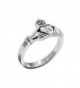 Celtic Ring Classic Claddagh Design Sterling Silver - CO1166GBDTV
