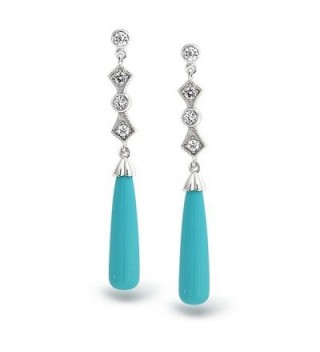 Bling Jewelry Reconstituted Turquoise Earrings in Women's Drop & Dangle Earrings