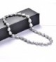 MASOP Silver tone Zirconia Teardrop Necklace in Women's Chain Necklaces