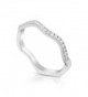 Sterling Silver Simulated Diamond Stackable