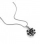 Oxidized Sterling Blooming Detailed Necklace