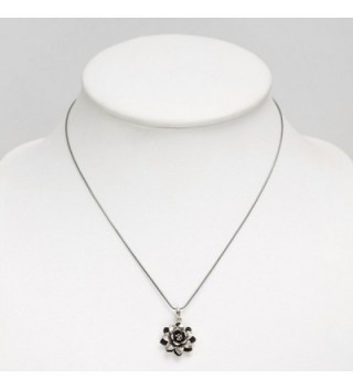 Oxidized Sterling Blooming Detailed Necklace in Women's Pendants