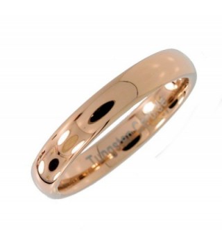 MJ 4mm Thin Rose Gold Plated Ring Tungsten Carbide Wedding Band - CI11SO92RJX
