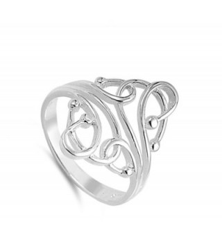 Knot Braid Unique Sterling Silver in Women's Band Rings