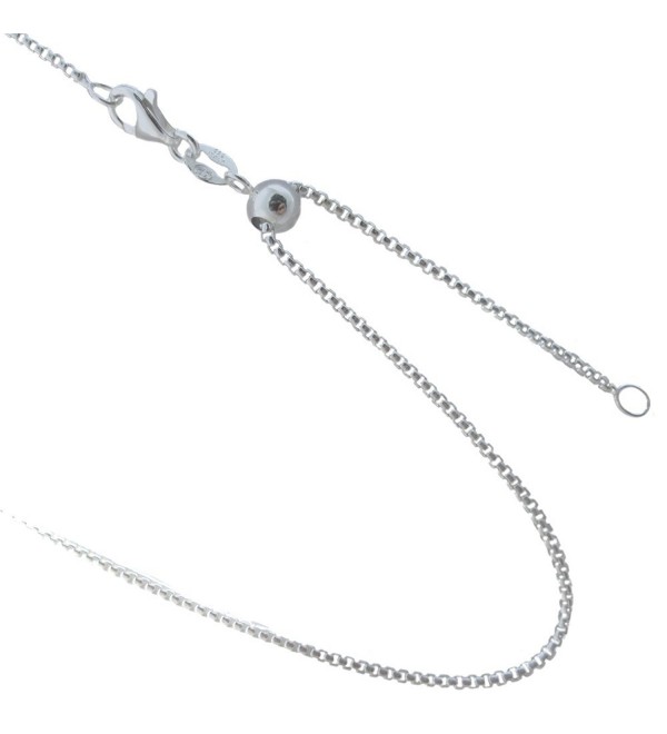 Adjustable 1.2mm Round Box Chain 925 Sterling Silver Necklace. 20- 24 Inches or Make It Shorter - CB11U4WA9P1