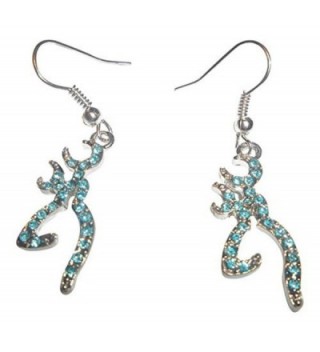 Bling Crystal Blue Browning Drop Earrings for Women - C8122FHU5CP