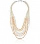 Panacea Ivory and White Crystal Statement Strand Necklace- 20'' - C611UL664K5
