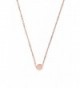 Circle Pendant Necklace Rose Gold | Minimalist Necklace with Round Charm - CW12MYUNW74