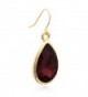 Pear Shape Merlot Crystal Earrings