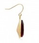 Pear Shape Merlot Crystal Earrings in Women's Drop & Dangle Earrings