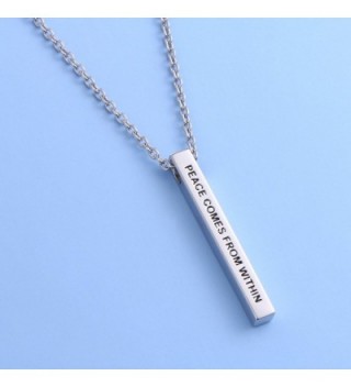 Sterling Inspirational Vertical Pendant Necklace in Women's Pendants