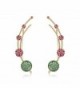 Mevecco Crawler Climber Earrings Jewelry Round Color - Color - CF185SGSK08