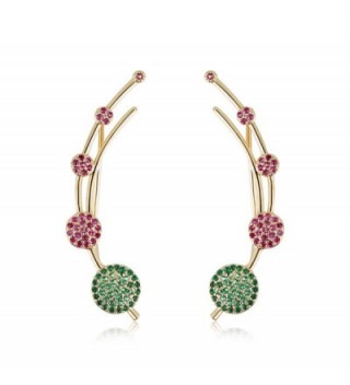 Mevecco Crawler Climber Earrings Jewelry Round Color - Color - CF185SGSK08